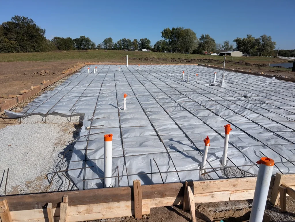 New construction underground plumbing and site work by Digger Dave in Northwest Missouri