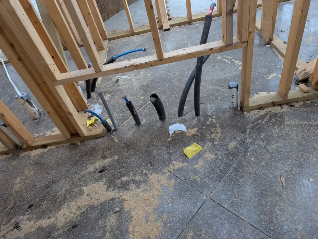 New construction underground plumbing and site work by Digger Dave in Northwest Missouri