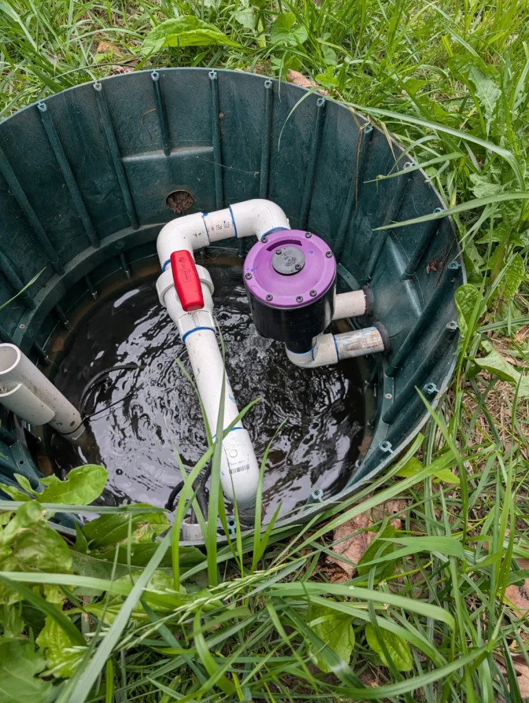Septic system components and controls on a Digger Dave project in Northwest Missouri