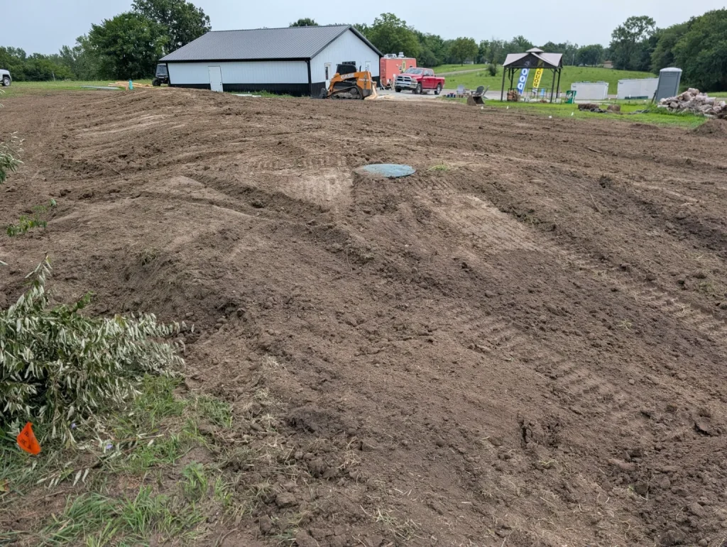 Septic system installation work by Digger Dave in Northwest Missouri